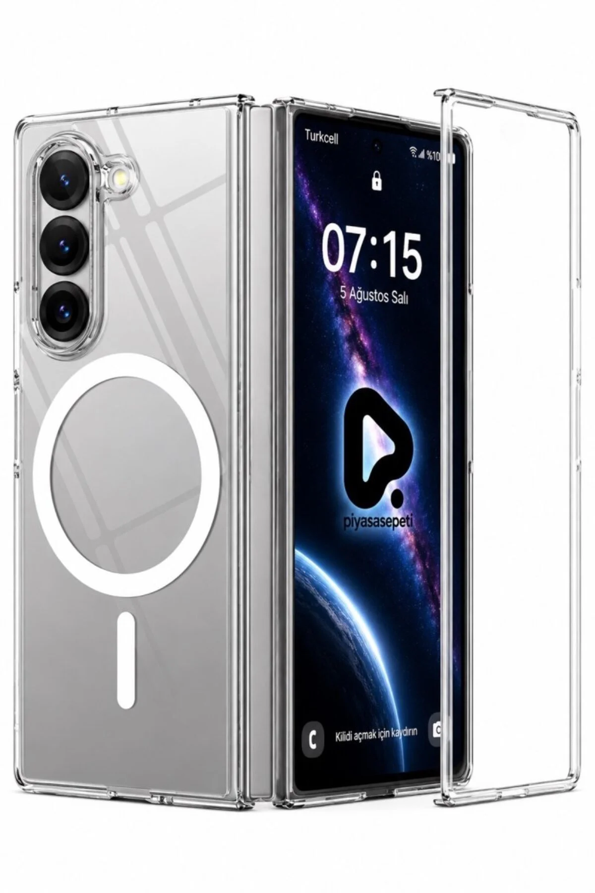 Şeffaf Mika Sararmaz Sert Magsafe Kılıf Galaxy Z Fold 6