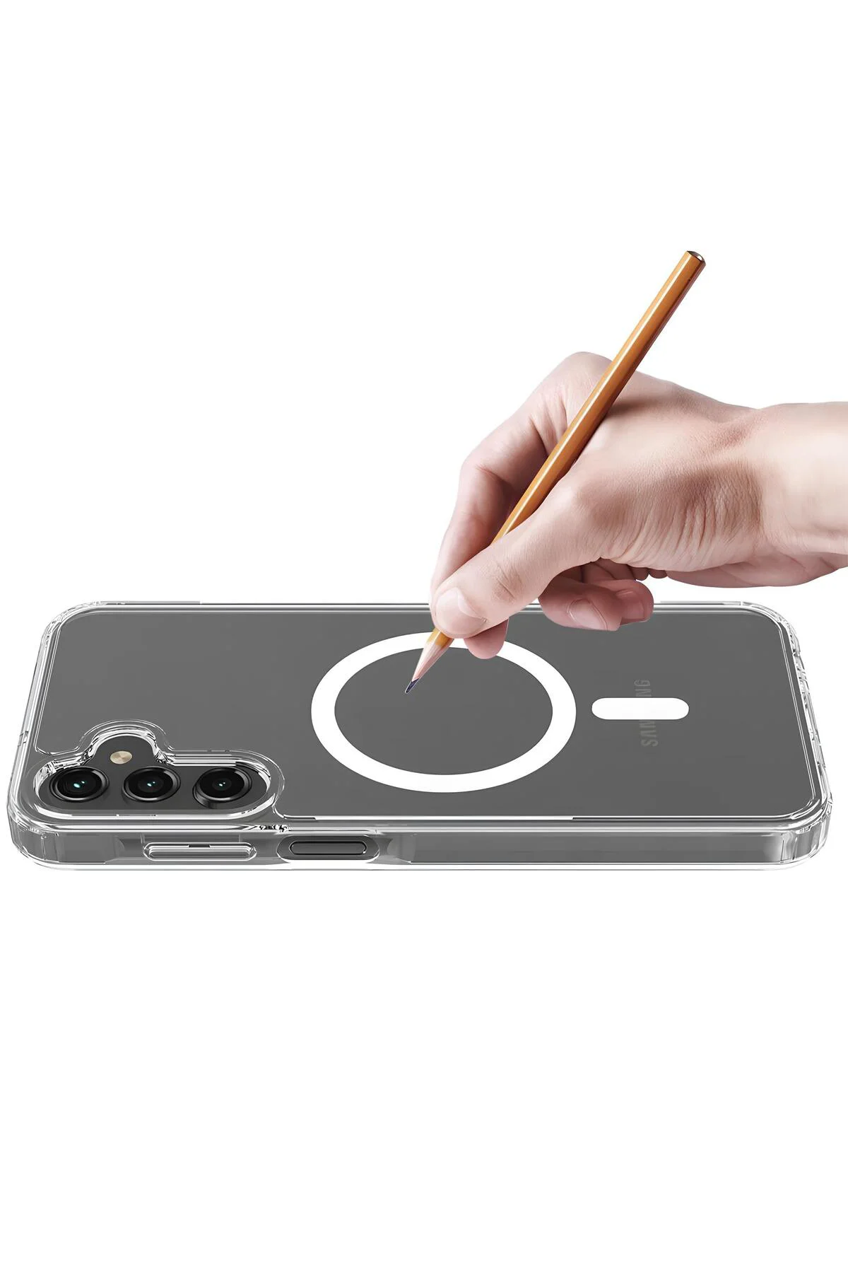 Şeffaf Mika Sararmaz Sert Magsafe Kılıf Galaxy S24