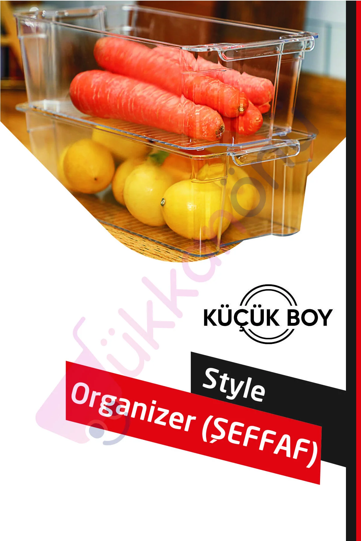 Şeffaf Mini Buzdolabı İçi Düzenleyici Organizer, Pratik ve Şık Ta
