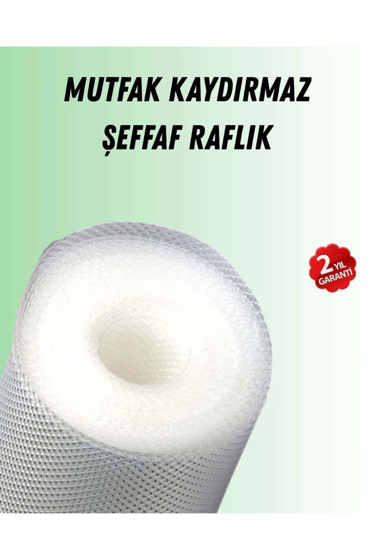 Şeffaf mutfak raflığı ve çekmece kaplaması kaydırmaz pvc