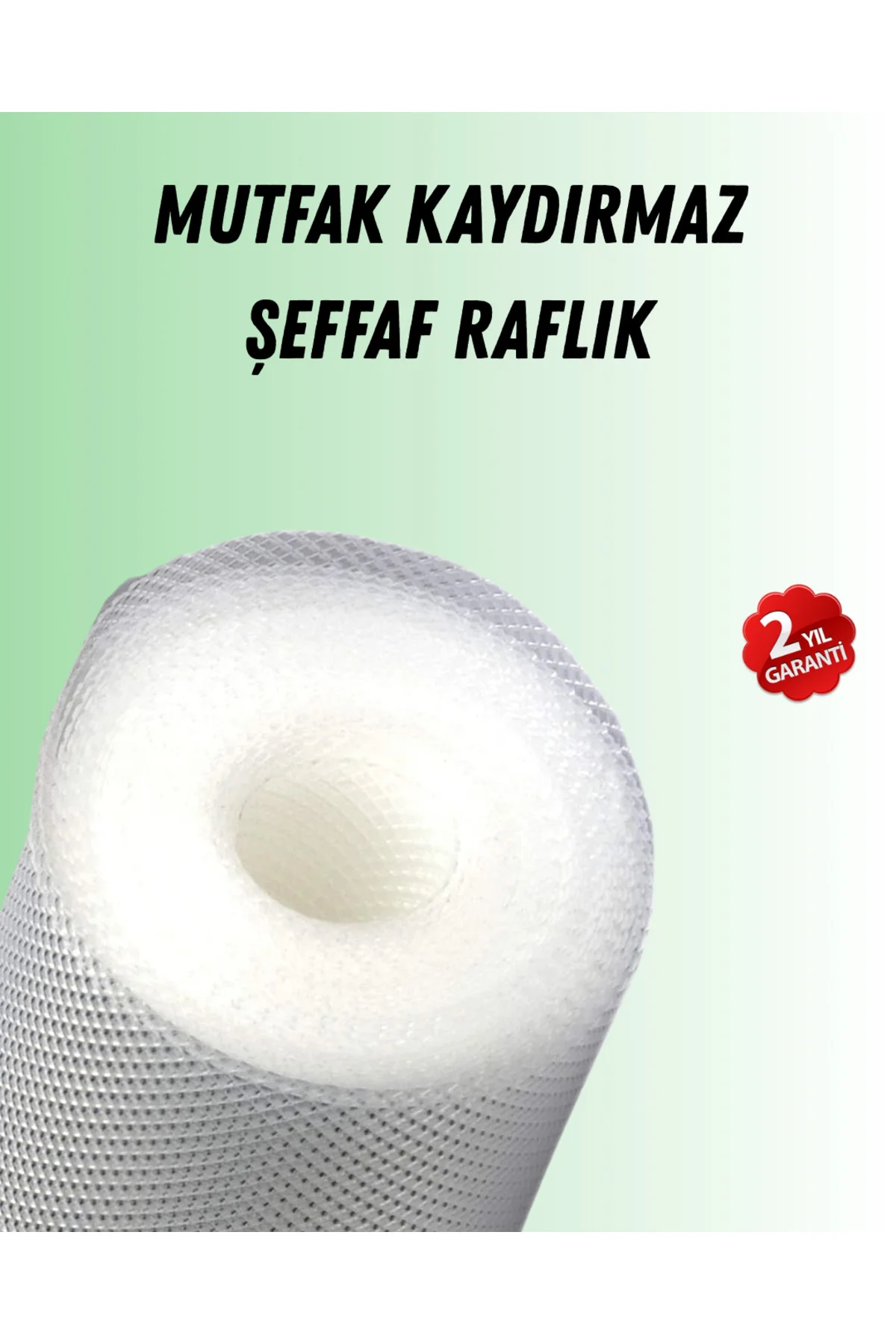 Şeffaf mutfak raflığı ve çekmece kaplaması kaydırmaz pvc