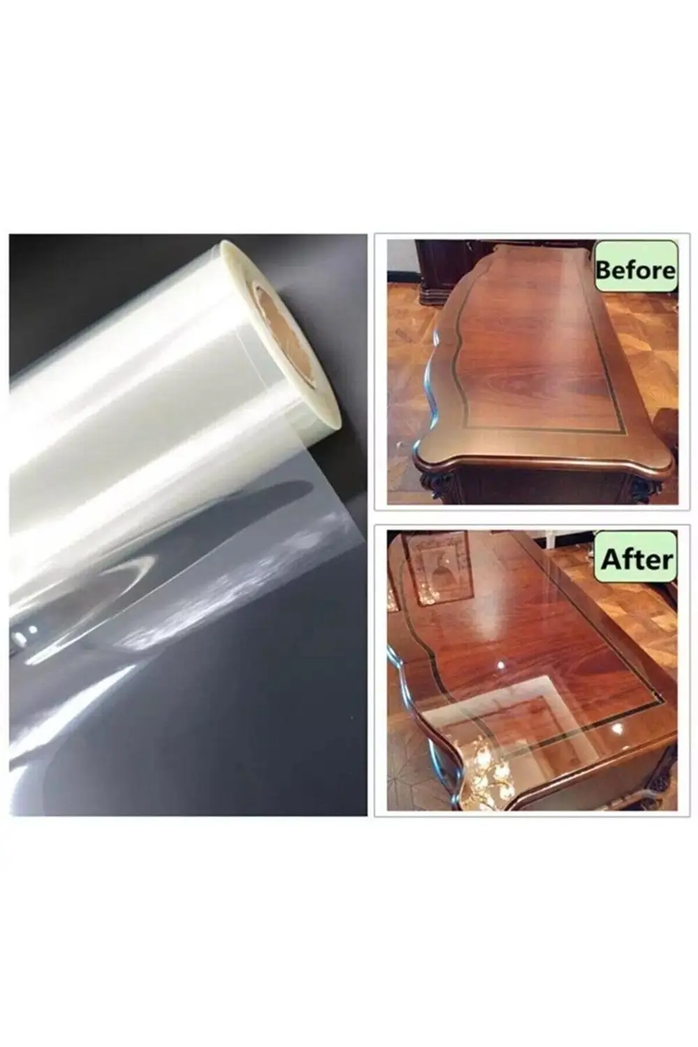 Şeffaf Parlak Yapışkanlı Folyo Koruma Folyosu 61 Cm X 1 Metre Şeffaf Parlak Yapışkanlı Folyo Koruma Folyosu 61 Cm X 1 Metre