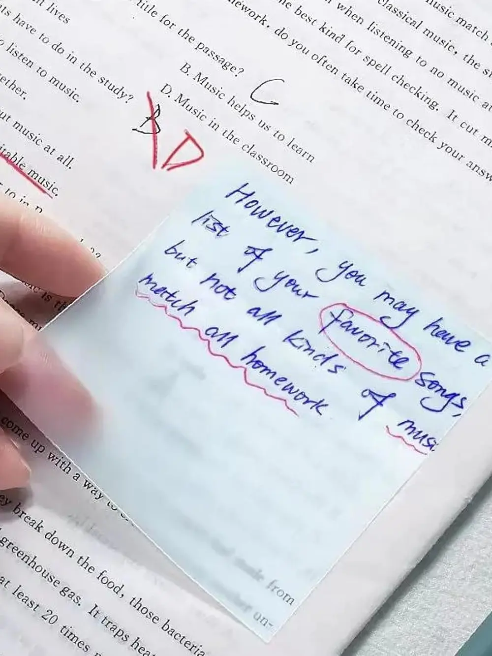 Şeffaf posit yapışkanlı not kağıdı pos it - Pembe