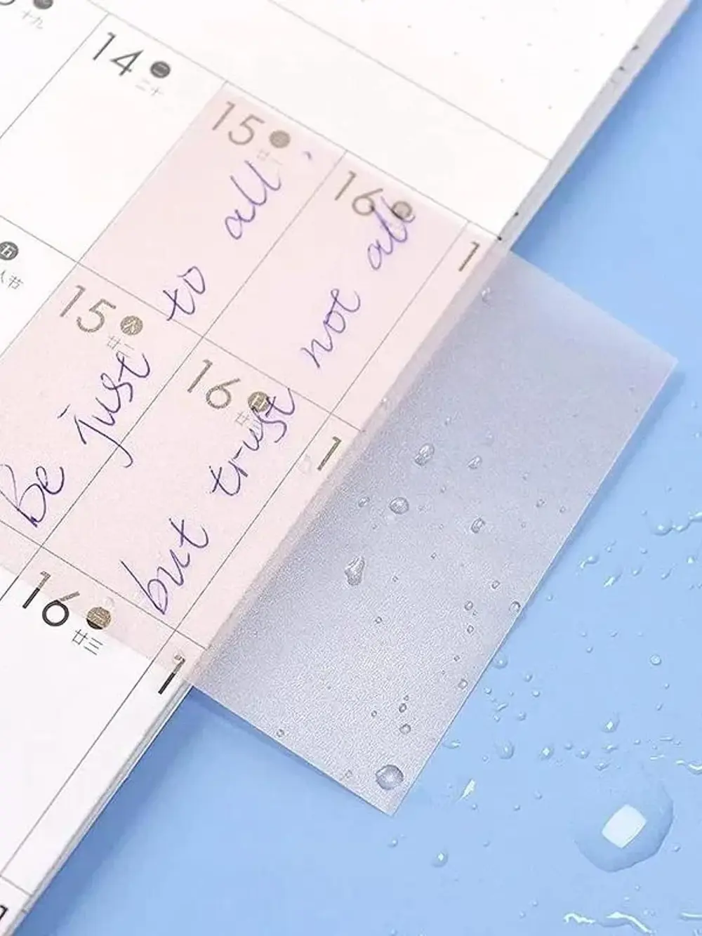 Şeffaf posit yapışkanlı not kağıdı pos it -Turuncu