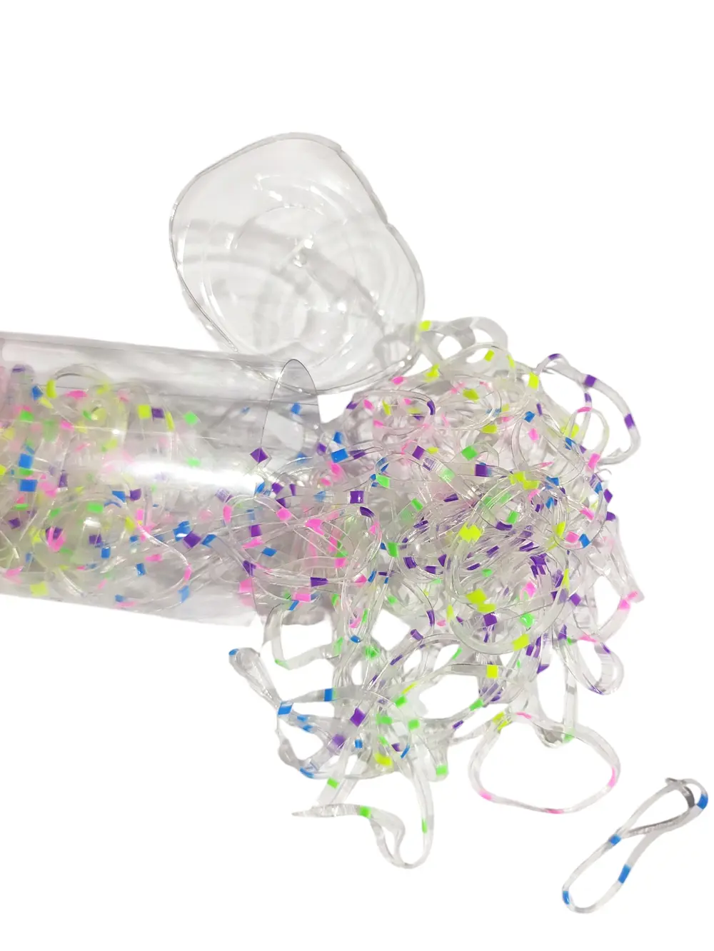 Şeffaf Renkli Perma Tüp Toka Saç Lastik Toka - 1 Tüp