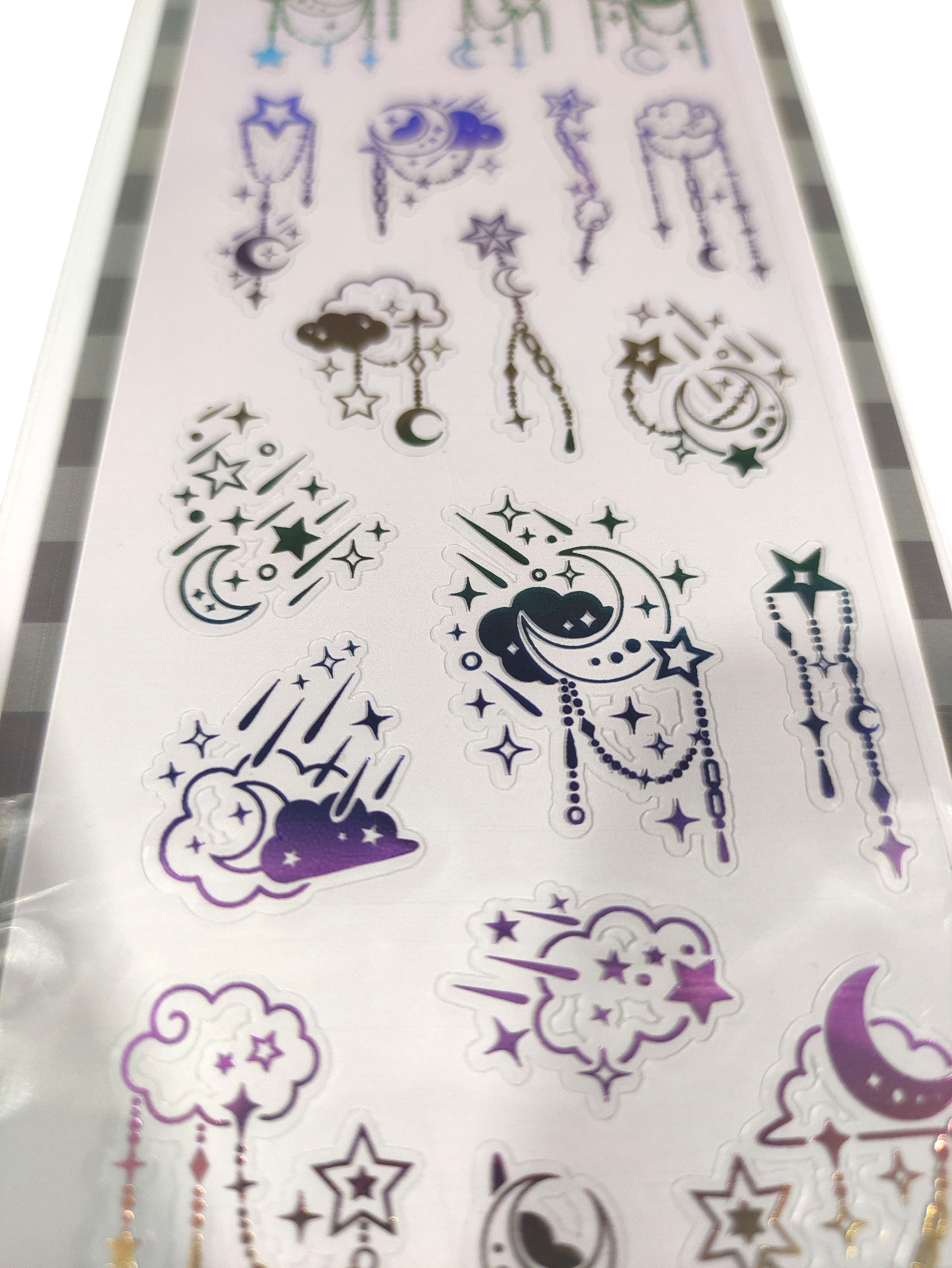 Şeffaf Renkli Sticker 7x17 cm - Ay Bulut Tarot