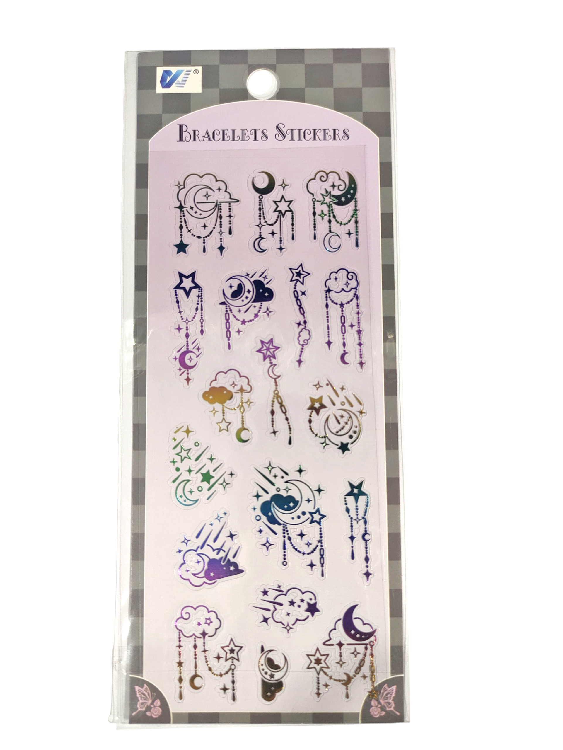 Şeffaf Renkli Sticker 7x17 cm - Ay Bulut Tarot