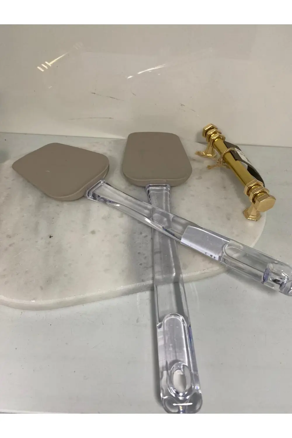 Şeffaf Saplı Silikon Spatula 2 Li Kapiçino