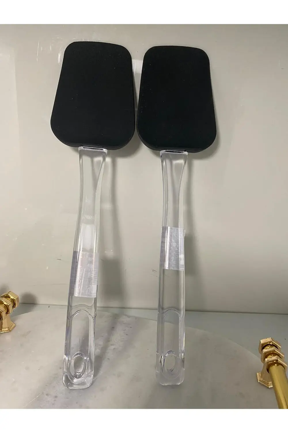 Şeffaf Saplı Silikon Spatula 2 Li