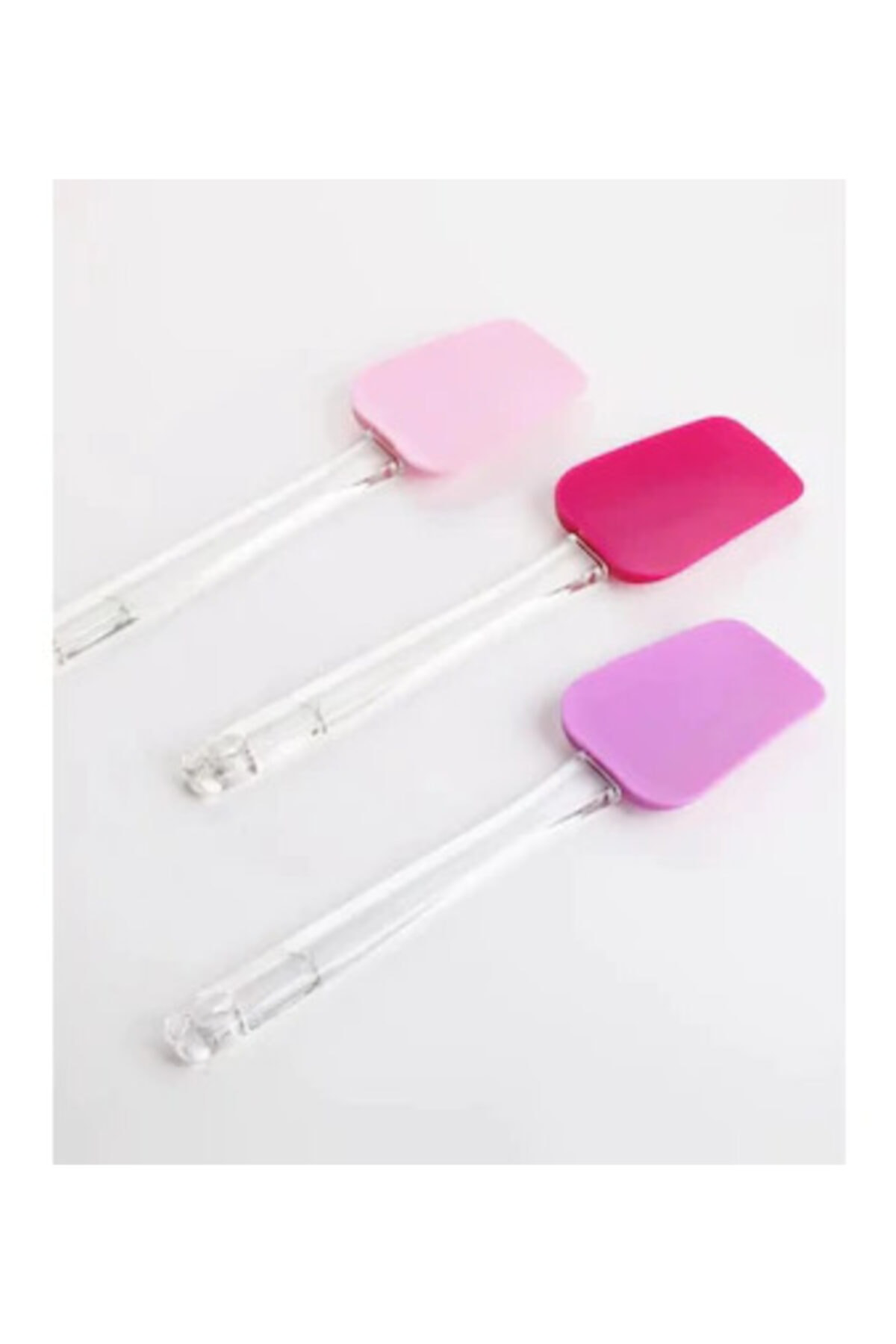 Şeffaf Saplı Silikon Spatula 25 cm