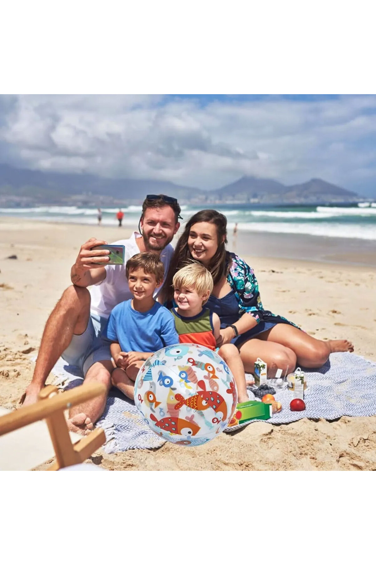 Oyuncak Store Şeffaf Sevimli Balık Desenli Top 51 Cm