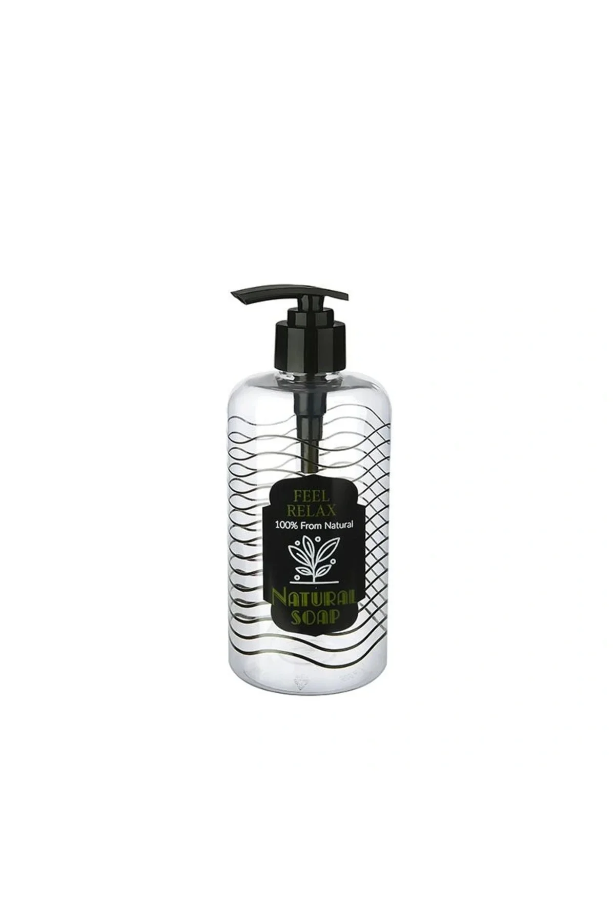 Şeffaf Sıvı Sabunluk Yuvarlak Plastik pomplı 500 Ml - Görsel 4