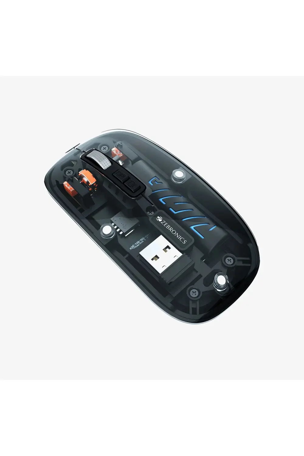 Şeffaf Siyah Tasarım Bluetooth + 2.4G Kablosuz Şarjlı Mouse