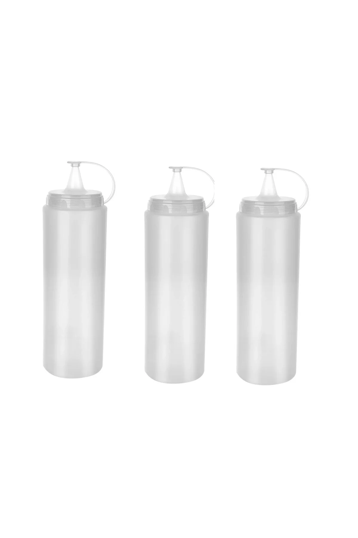 Şeffaf Sos Şişesi - 1000Ml Dev Boy 3 Adet Şeffaf Sos Şişesi - 1000Ml Dev Boy 3 Adet