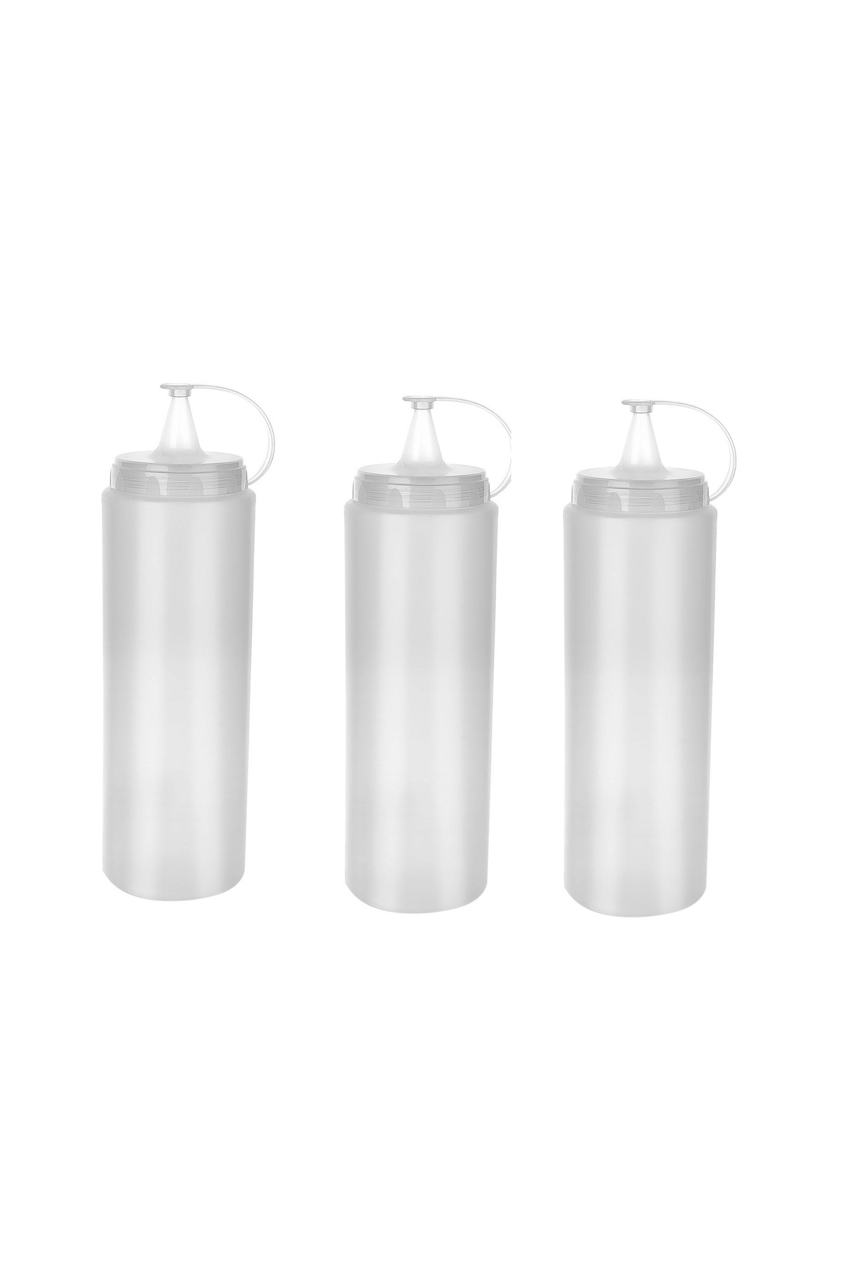 Egatoptan Şeffaf Sos Şişesi - 1000Ml Dev Boy 3 Adet