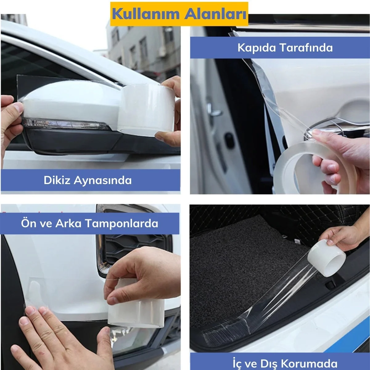 Şeffaf Su Geçirmeyen Dayanıklı Kolay Yapışan Çizilmeye Dayanıklı Oto Darbe Koruyucu Bant Bx40