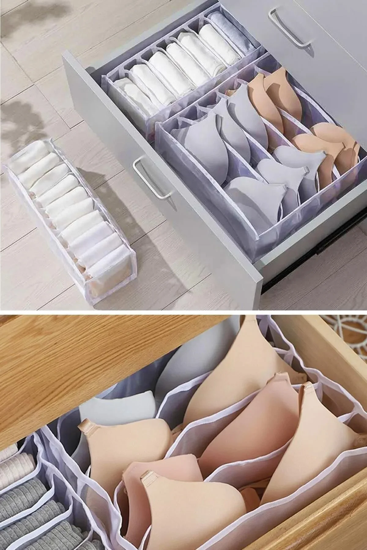 Şeffaf Sütyen Düzenleyici Çekmece Dolap İçi Organizer 36 X 29 X 1