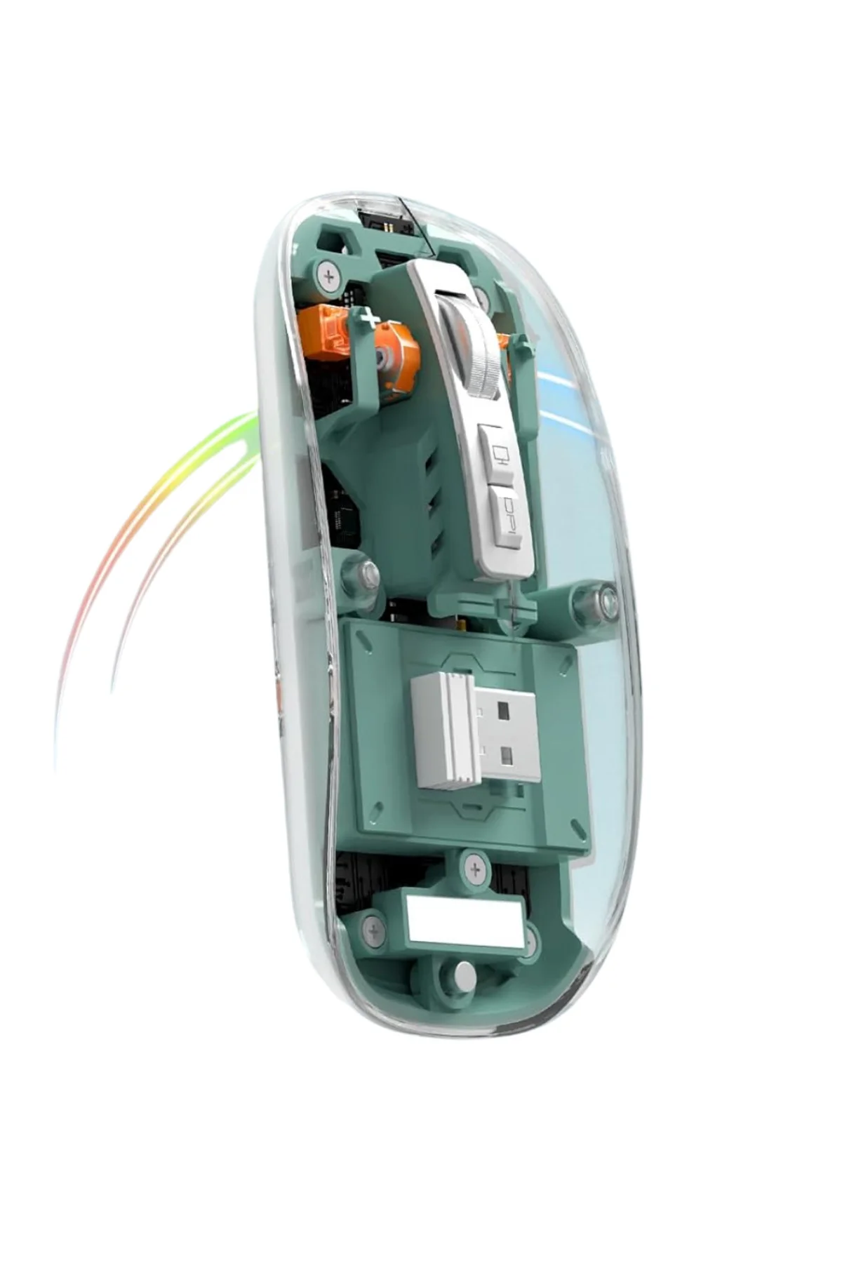 Şeffaf Tasarımlı Bluetooth Kablosuz Mouse Pilli Kullanım - Lisiny