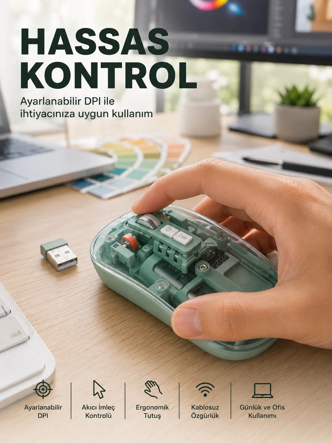 Şeffaf Tasarımlı Bluetooth Kablosuz Mouse Pilli Kullanım Yeni Nesil Fiyatı, Yorumları ve Özellikleri