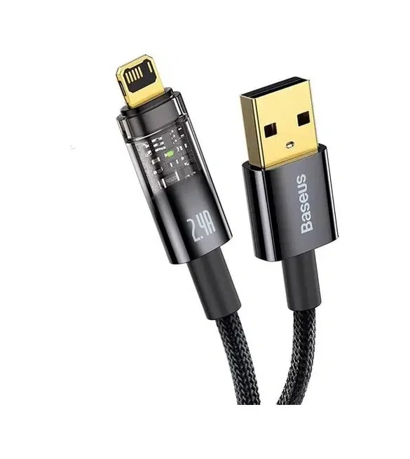 Şeffaf Uçlu İphone 45w Usb Hızlı Ve Dayanıklı Şarj Ve Data Işıklı Örgü Kablo 1 Metre Diğer