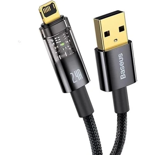 Şeffaf Uçlu iPhone 45w Usb Hızlı ve Dayanıklı Şarj ve Data Işıklı Örgü Kablo 1 Metre Şeffaf Uçlu iPhone 45w Usb Hızlı ve Dayanıklı Şarj ve Data Işıklı Örgü Kablo 1 Metre