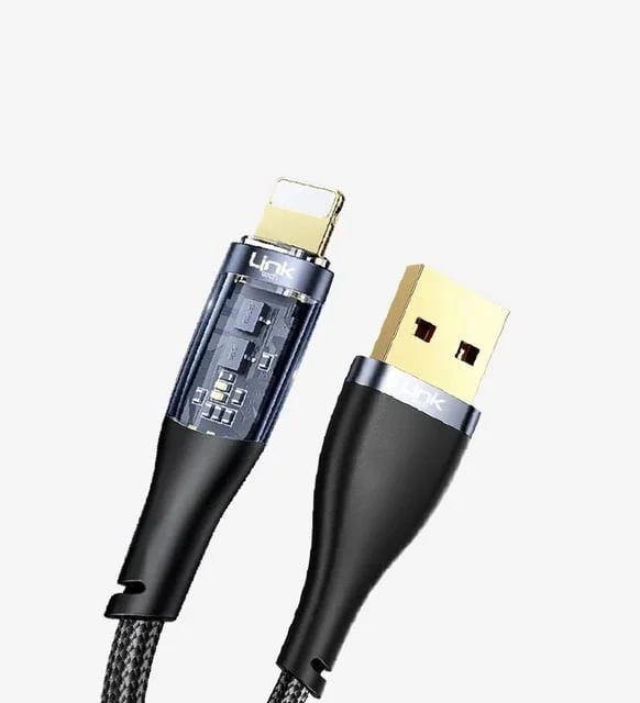 Şeffaf Uçlu iPhone 45w Usb Hızlı ve Dayanıklı Şarj ve Data Işıklı Örgü Kablo 1 Metre Şeffaf Uçlu iPhone 45w Usb Hızlı ve Dayanıklı Şarj ve Data Işıklı Örgü Kablo 1 Metre