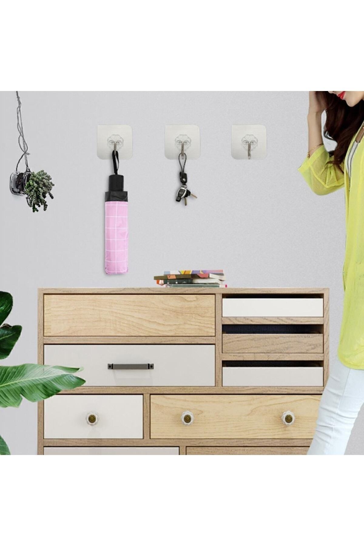 Transformacion Şeffaf Yapışkanlı Askı Lionzio Design 10 Adet