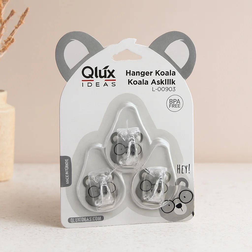 Şeffaf Yapışkanlı Askı 3'lü (Koala Tip) Fiyatı, Yorumları ve Özellikleri