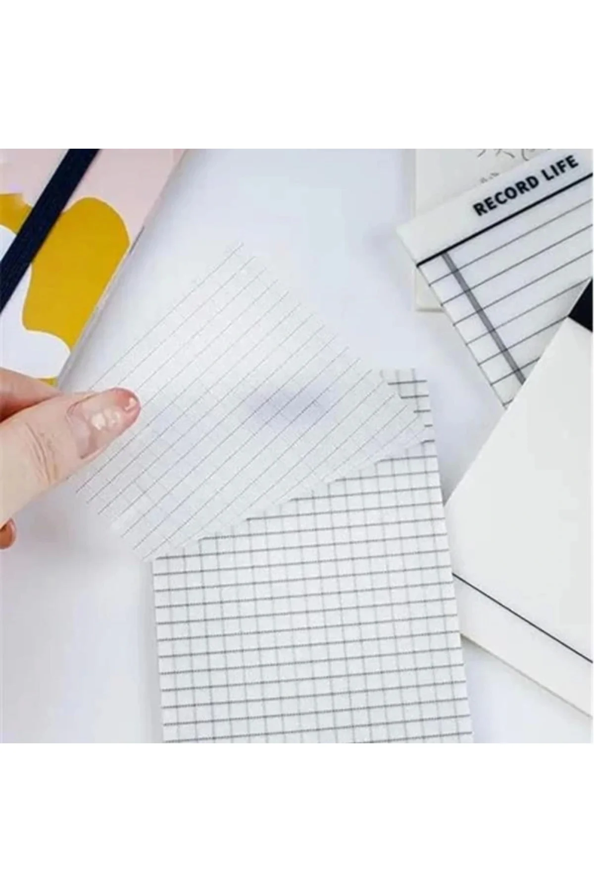 Şeffaf Yapışkanlı Post it Not Kağıdı Postit Gridnot Post it (Grid)
