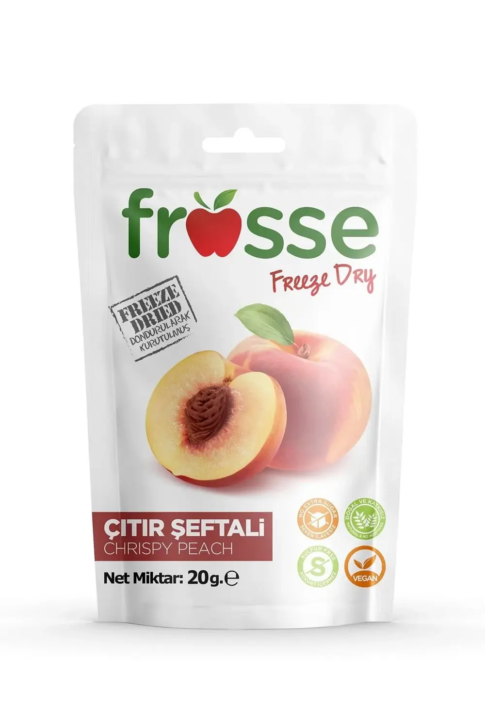 Şeftali Kıtırı - Freeze Dried - Üretici Firmadan Dondurularak Kur