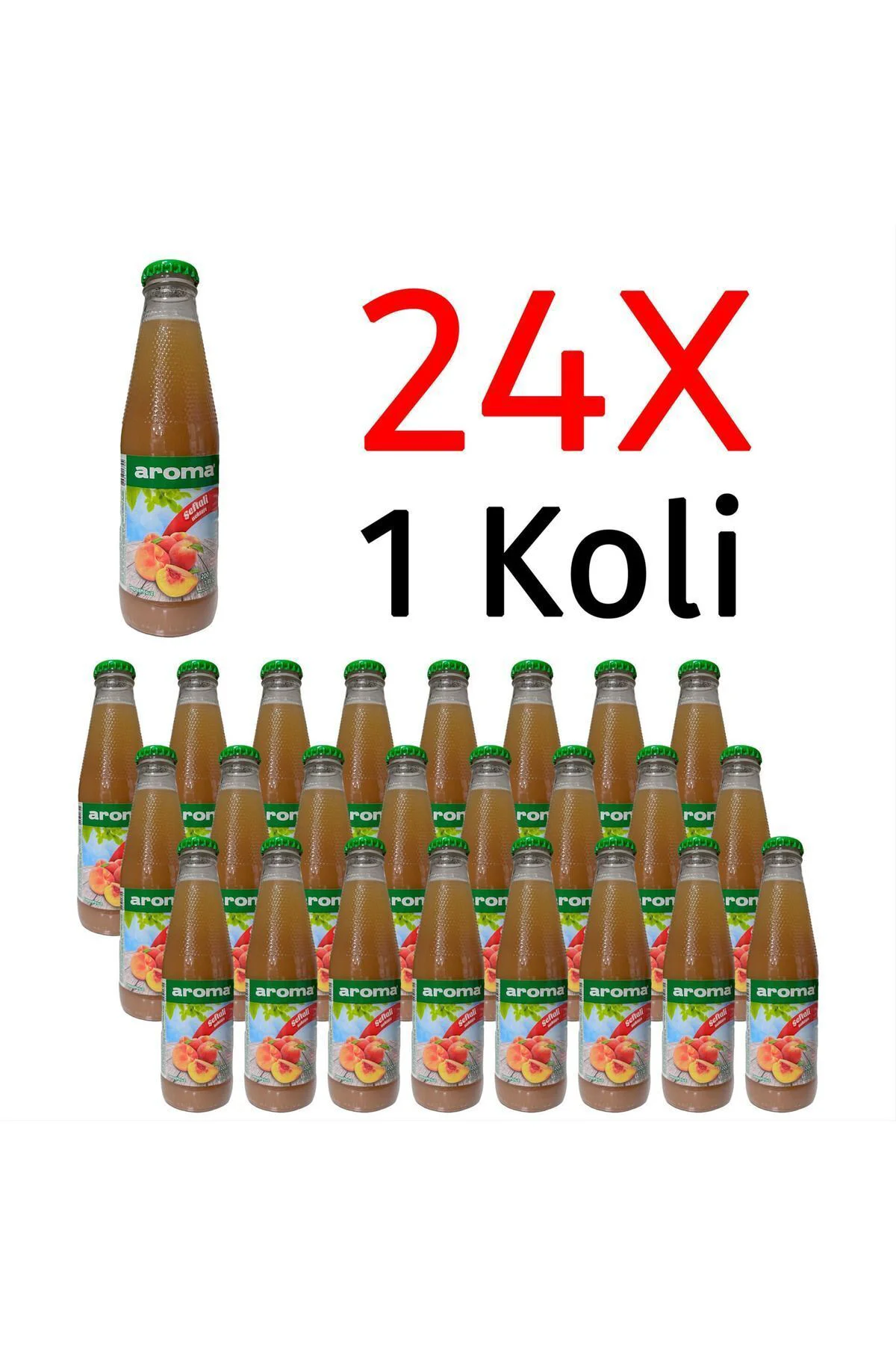 Şeftali Nektarı Cam 200 Ml X 24 Adet