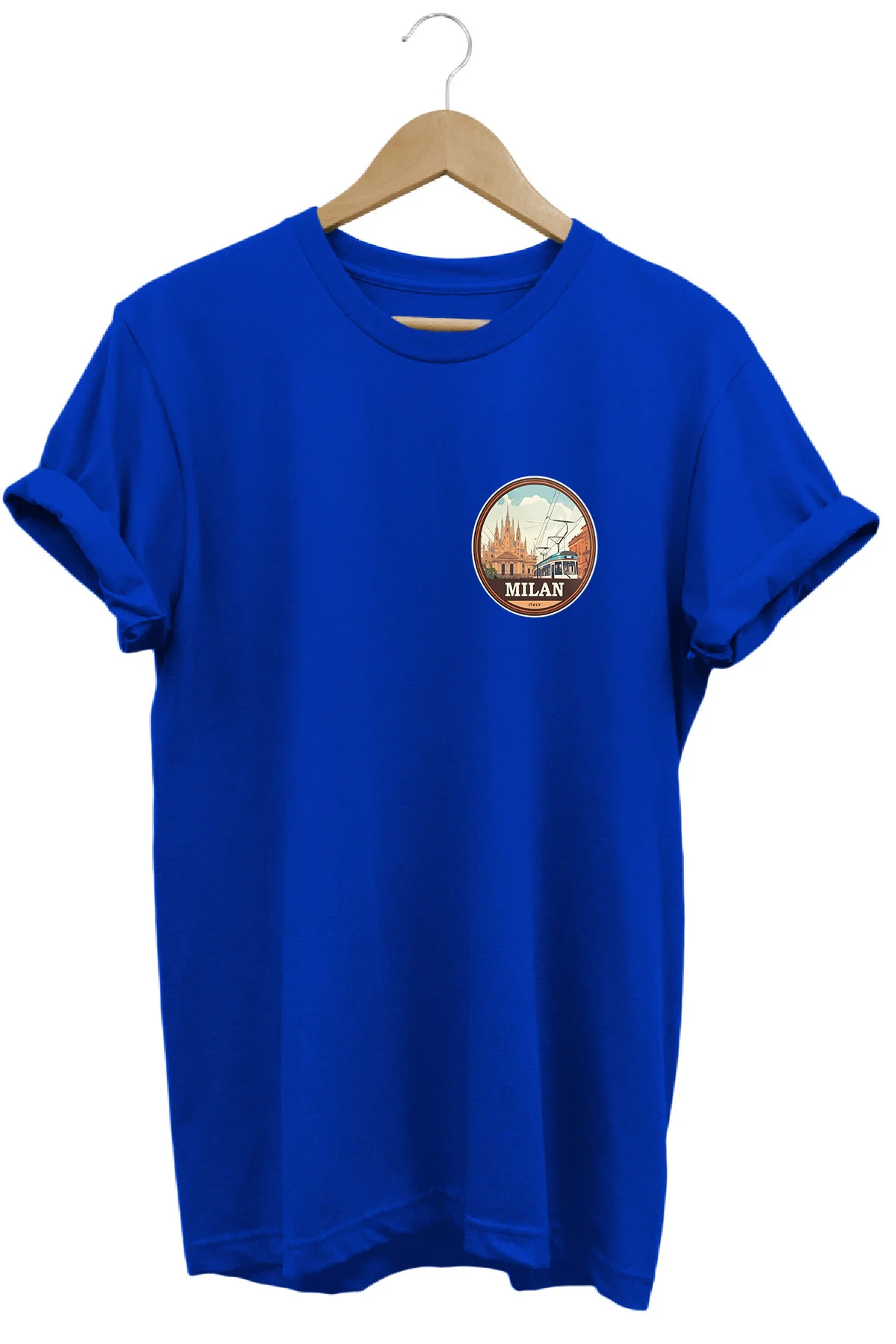 Şehirler Serisi Milan Baskılı %100 Pamuk Regular Fit Bisiklet Yaka T-shirt Şehirler Serisi Milan Baskılı %100 Pamuk Regular Fit Bisiklet Yaka T-shirt