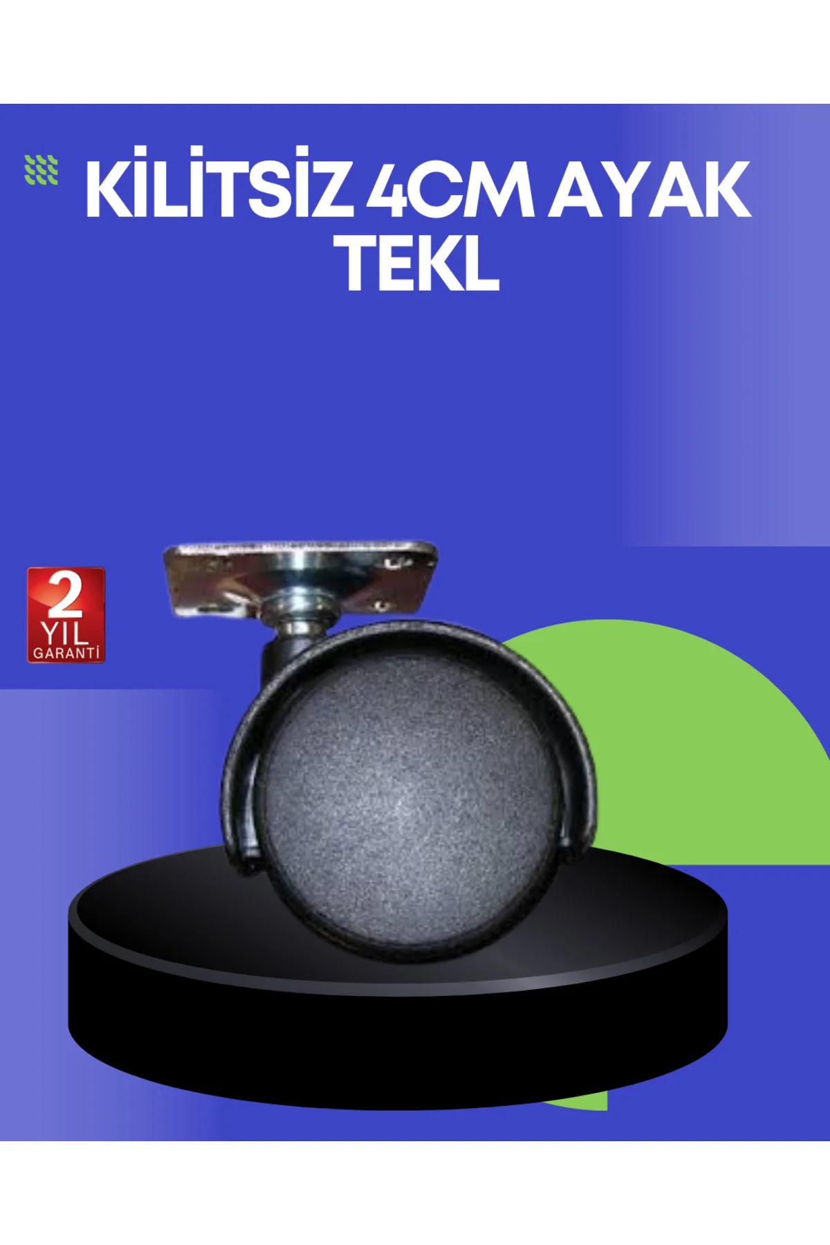 Sehpa ve Ekipmanlar İçin 4 cm Kilitsiz Ayak Tekli