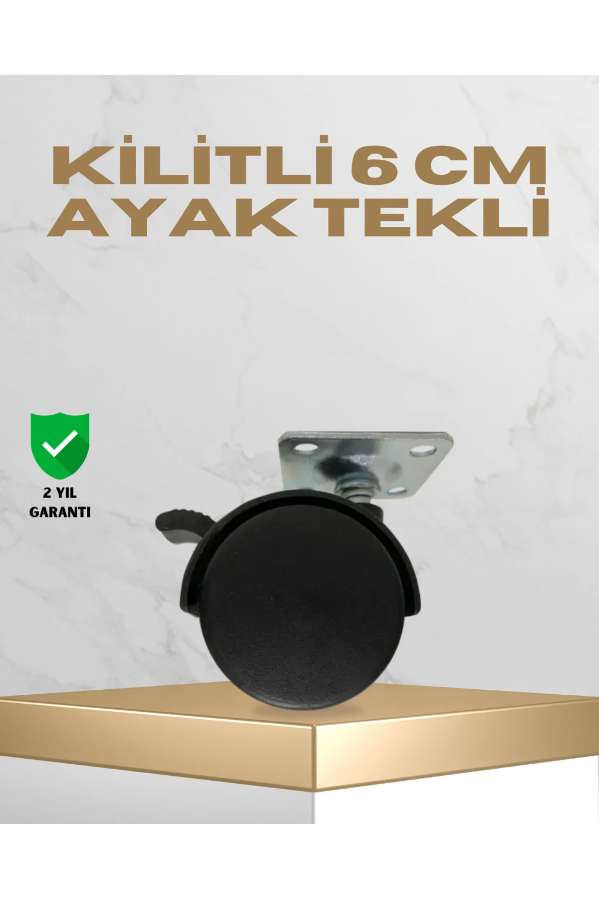 Sehpa ve Masa İçin 6 cm Kilitli Ayak