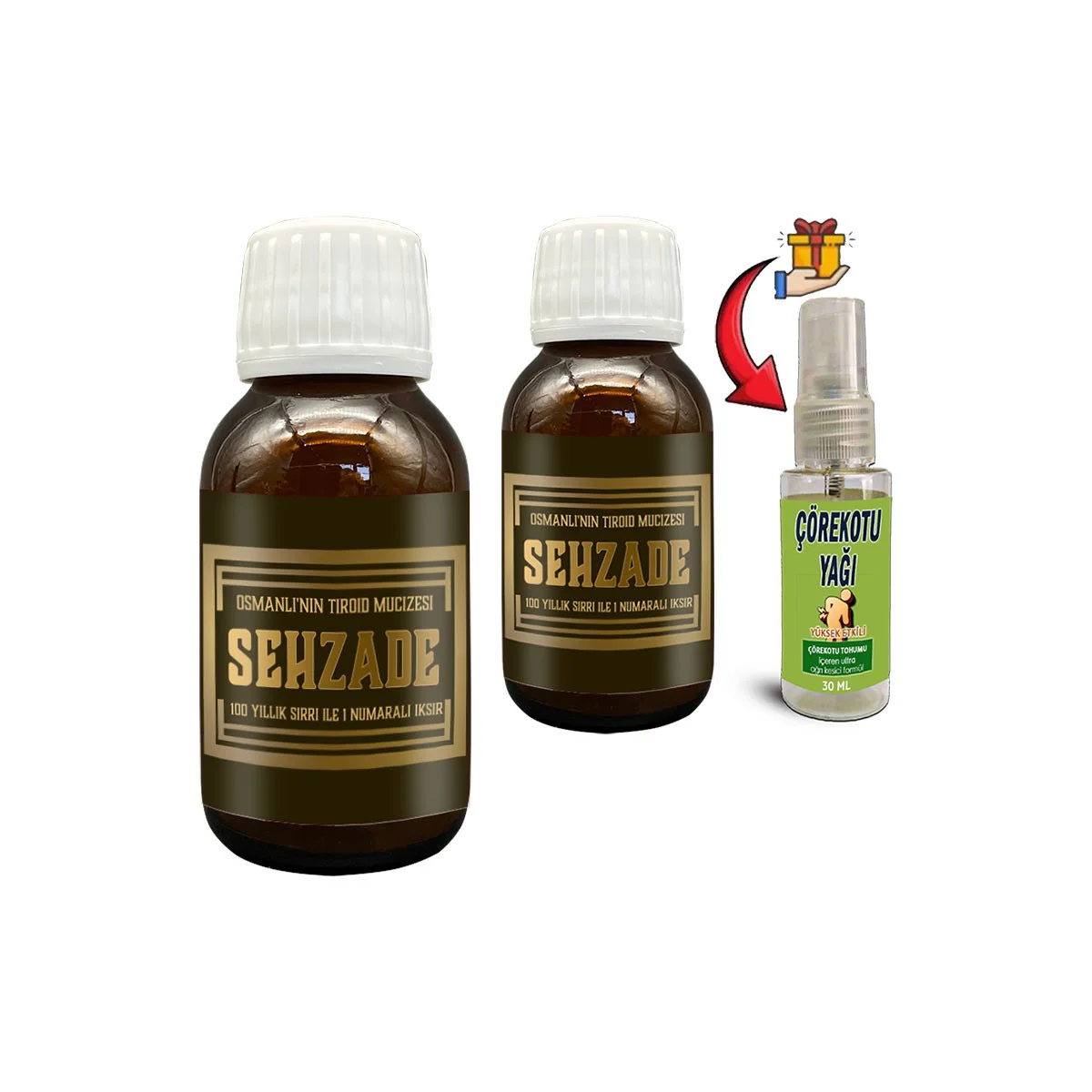 Şehzade İksiri Şurubu – Osmanlı Geleneği Bitki Ekstratlı Şurup 50 ml + Çörek Otu Yağı