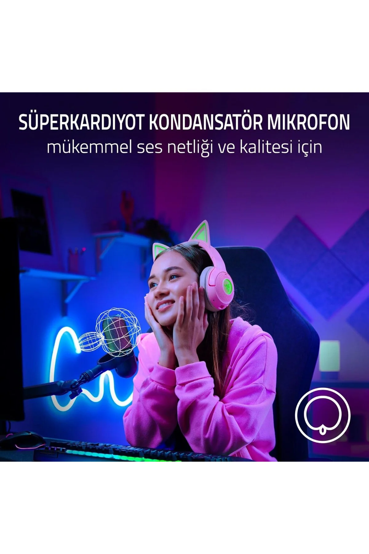 Seiren V3 Chroma - Dokunarak Sessize Alma Özellikli RGB USB Mikro