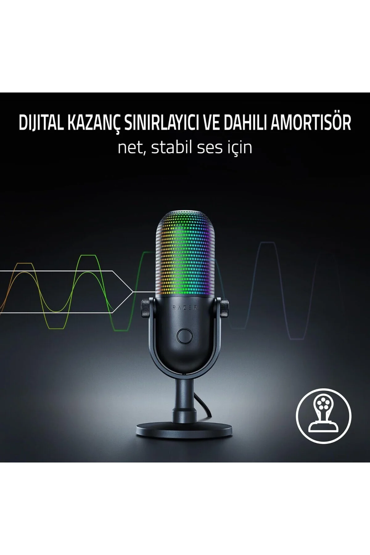 Seiren V3 Chroma - Dokunarak Sessize Alma Özellikli RGB USB Mikro