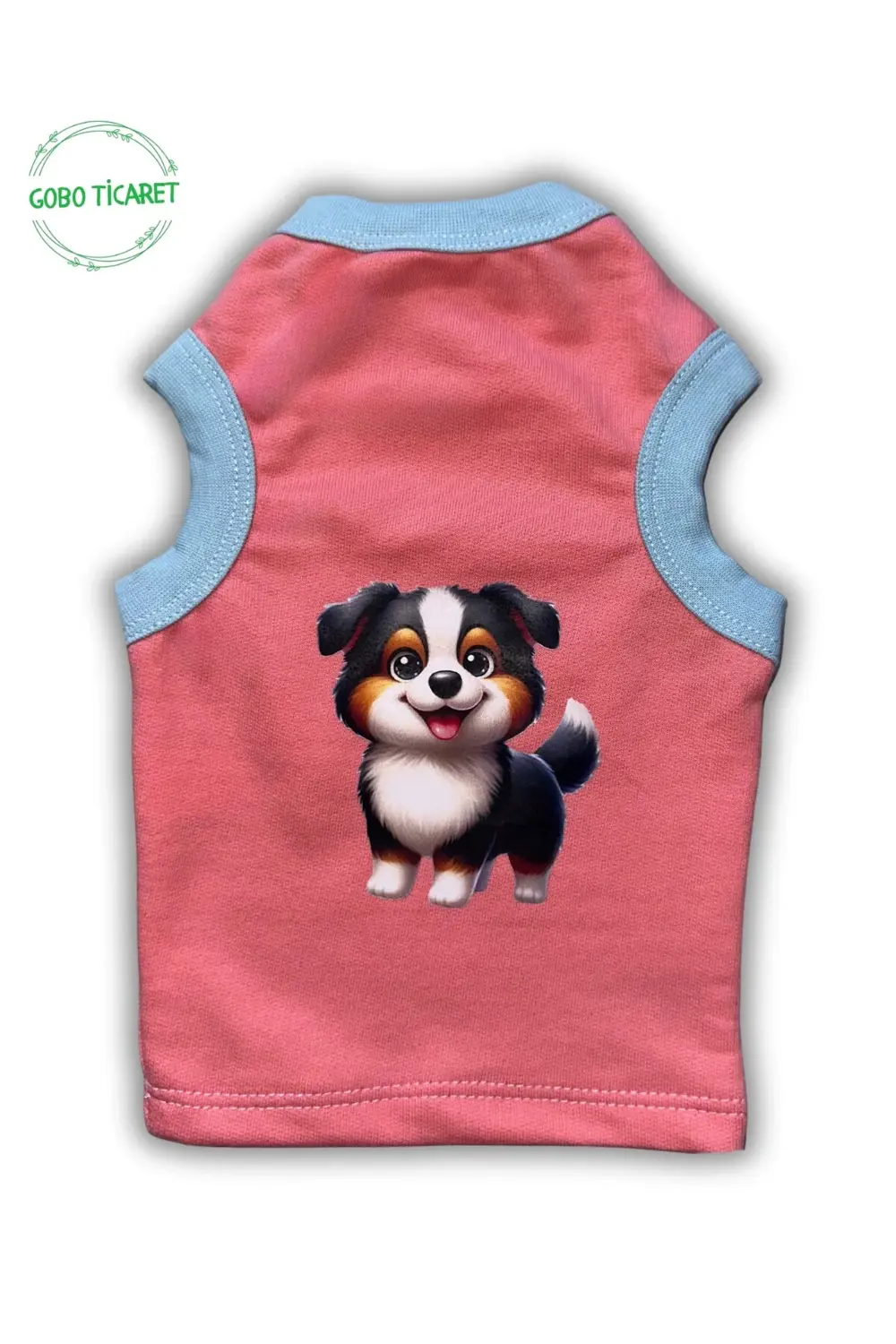 Şeker Pembe Renkli Kedi ve Köpek Kıyafeti Elbisesi Siyah Köpek Ba