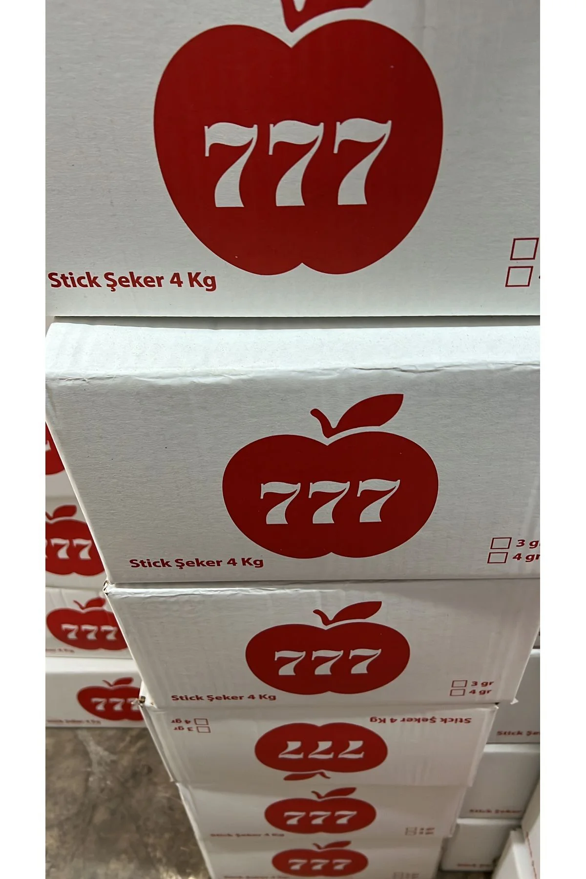 Şeker Sitick 3.50 gr Toz Şeker 4000 gr X2 Koli