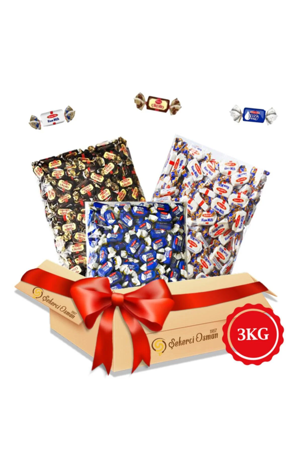 Şekeri Avantajlı Paket 3 X 1 Kg Avantaj Kolisi ( Çikolin, Damla S