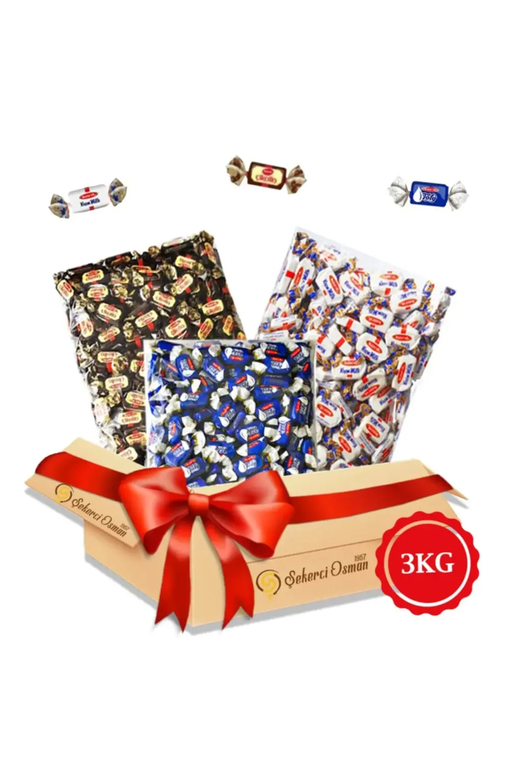 Şekeri Avantajlı Paket 3 X 1 Kg Avantaj Kolisi ( Çikolin, Damla S