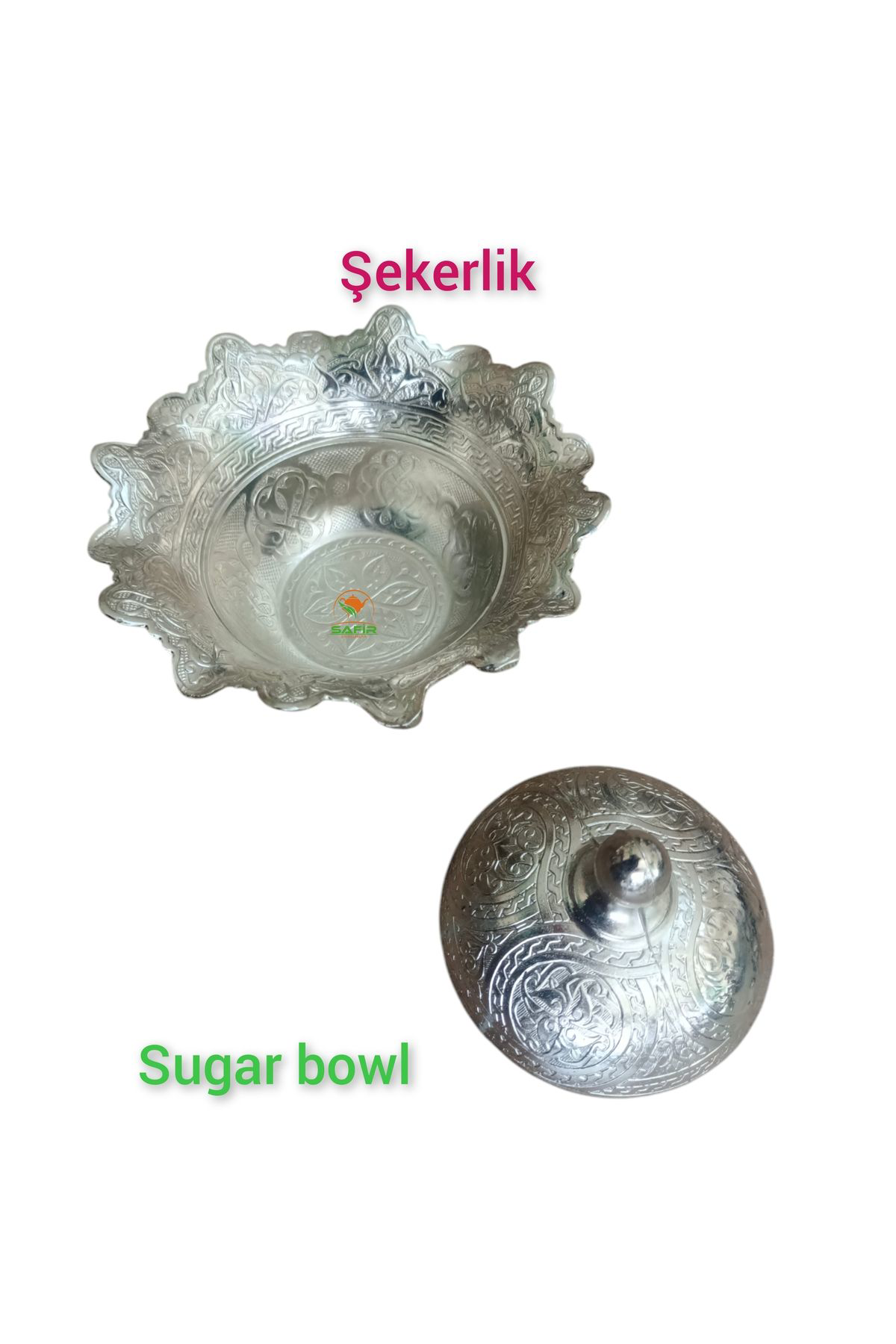 Safir Şekerlik Özel Döküm El İşlemesi Şekerlik Şekerdanlık