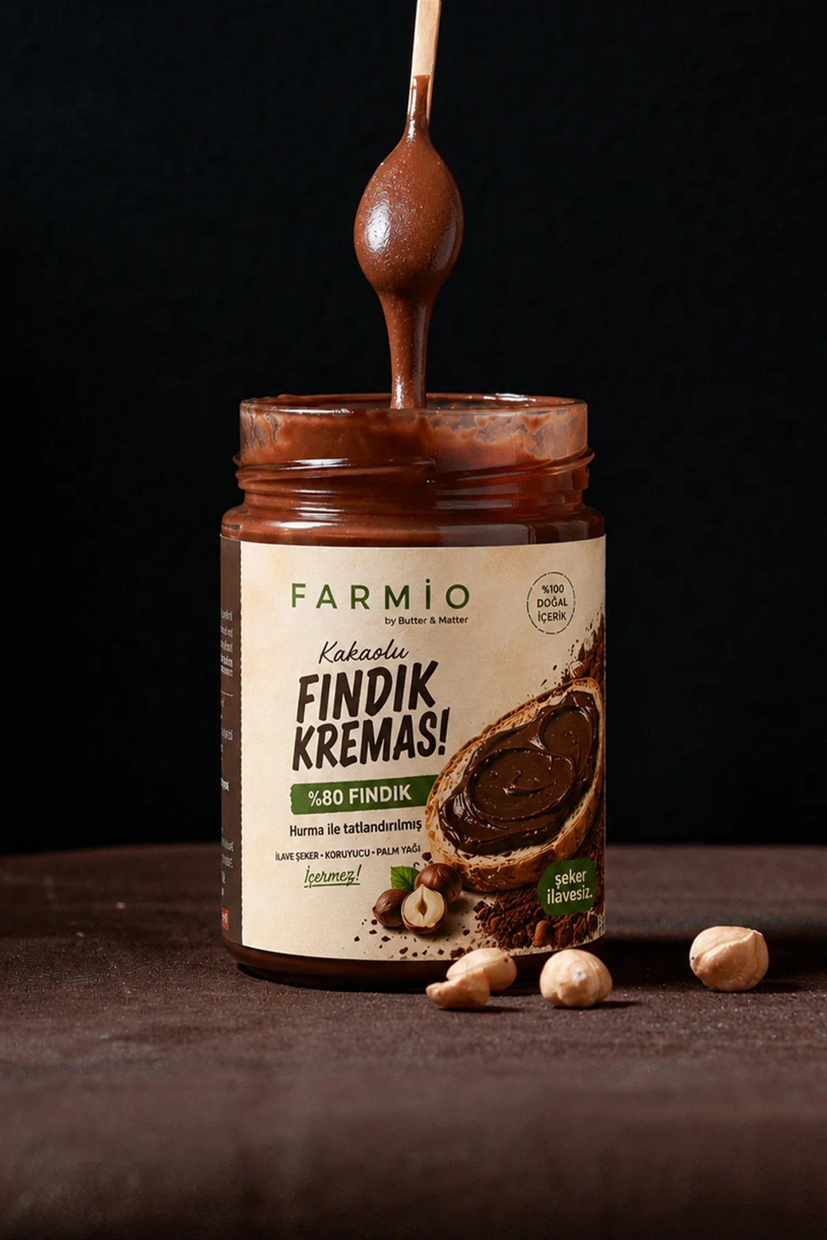 Şekersiz Kakaolu Fındık Kreması %80 Fındık - 320 gr - Hurma ile Tatlandırılmıştır Fiyatı, Yorumları ve Özellikleri