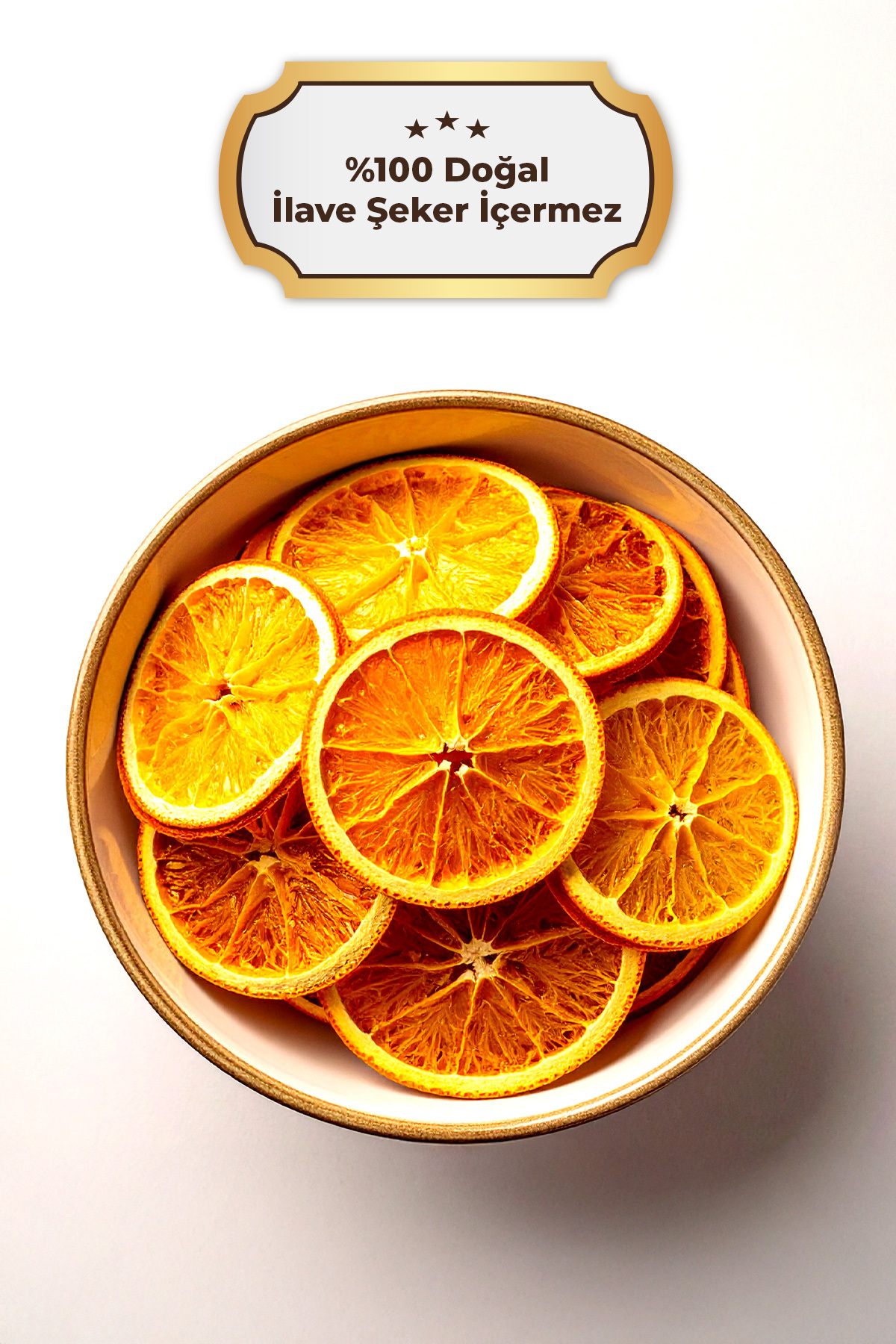 Şekersiz Kurutulmuş Portakal – 140gr – Doğal ve Katkısız - 2x70gr