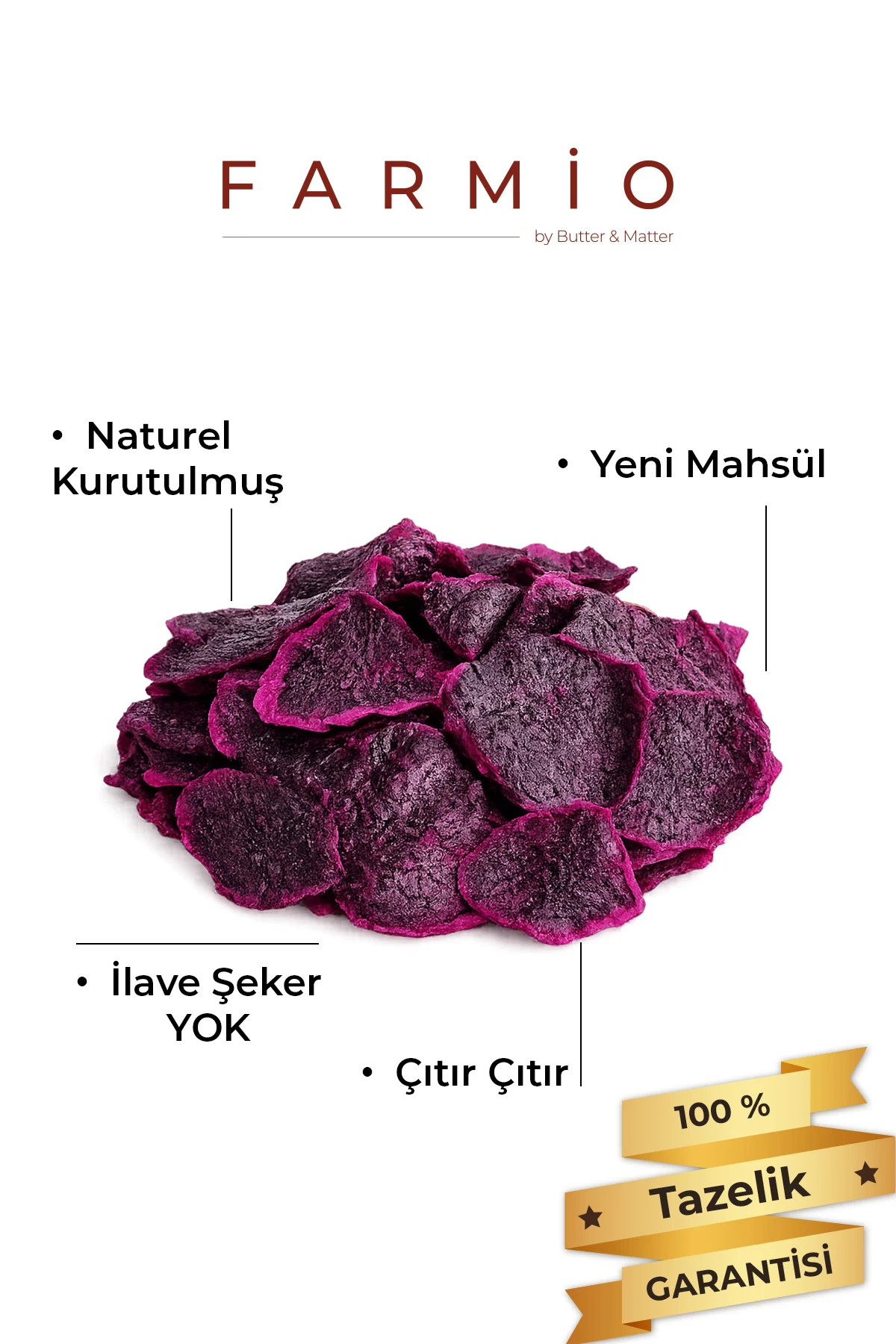 Şekersiz Kurutulmuş Ejder Meyvesi 140gr - Doğal ve Katkısız