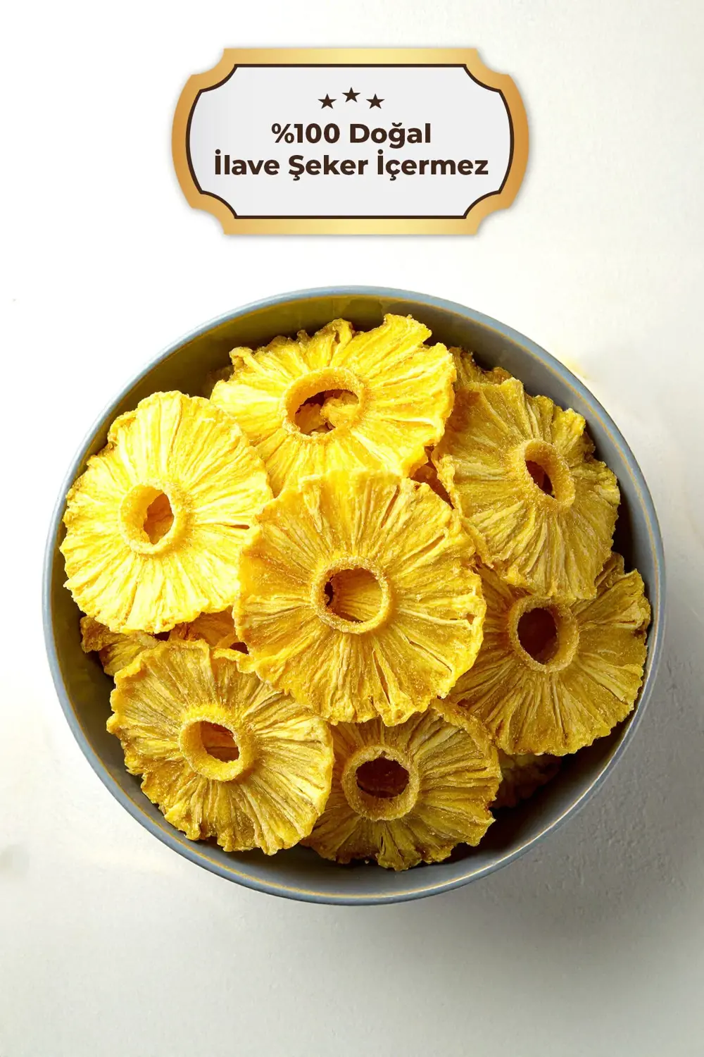 Şekersiz Kurutulmuş Ananas – 210gr – Doğal ve Katkısız