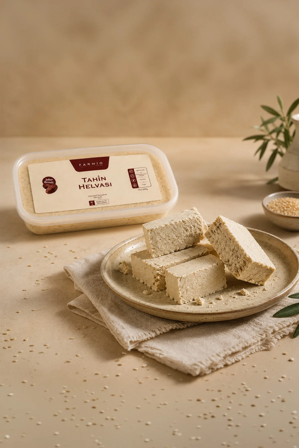 Şekersiz Tahin Helvası - 500 gr - Hurma Suyu ile Tatlandırılmış Fiyatı, Yorumları ve Özellikleri