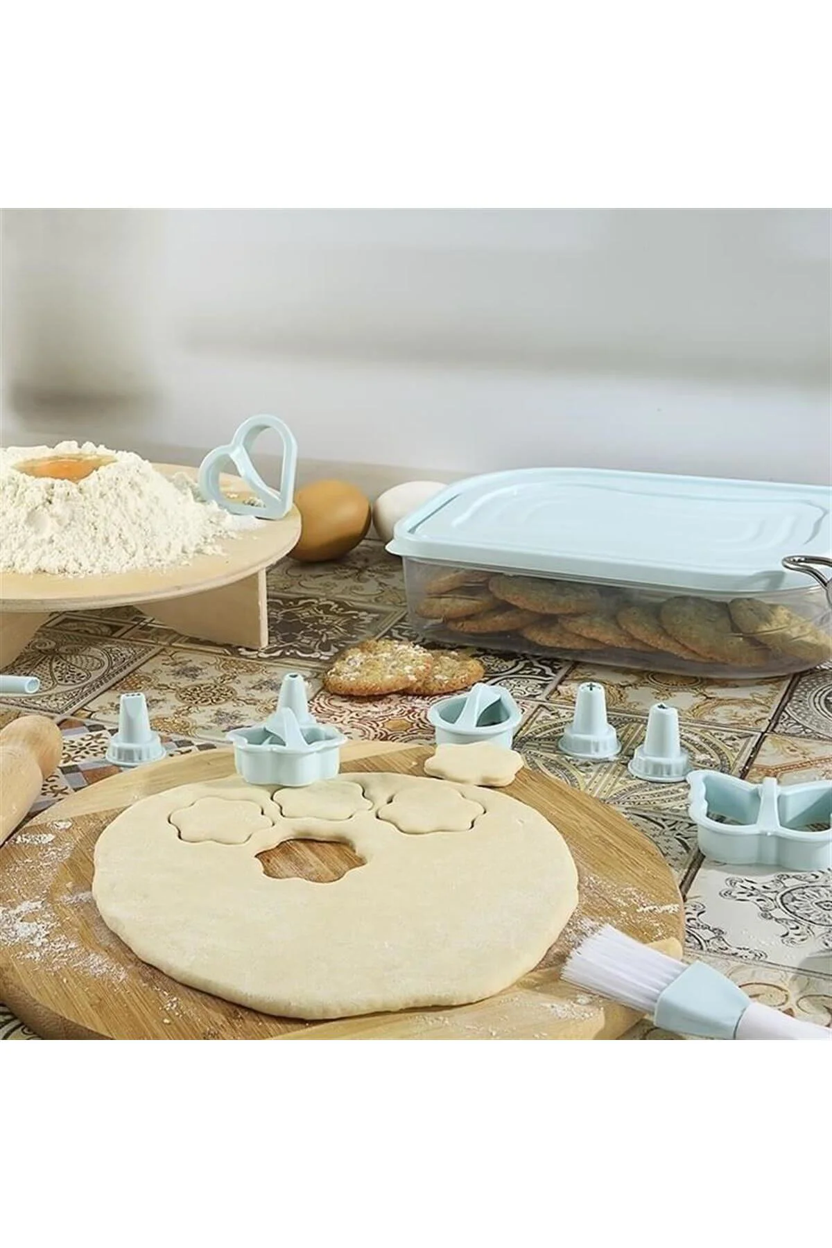 Şekilli Kurabiye Kalıbı, 6 Ayrı Şekil Kurabiye Hamur Şekillendiri