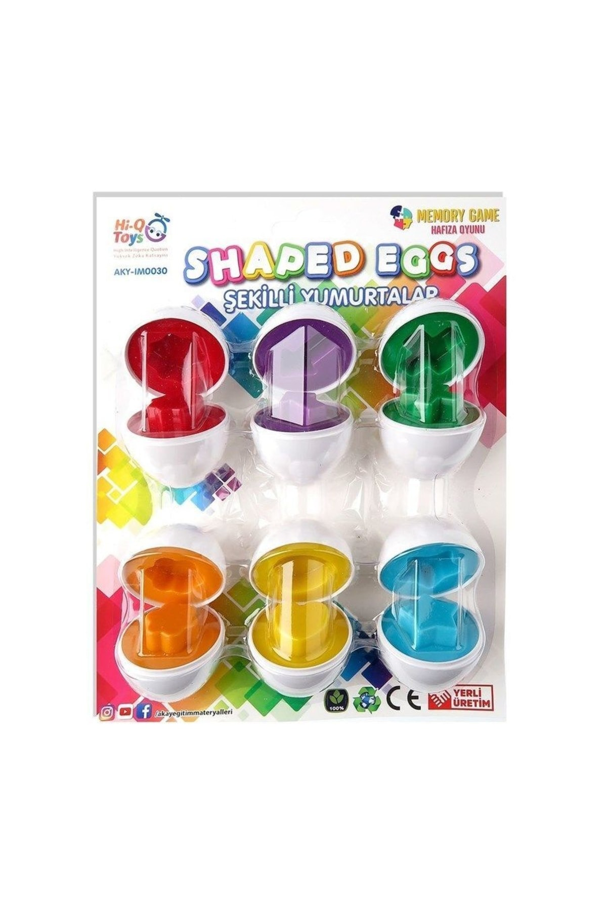 Happy Junior Şekilli Yumurtalar Sembol Viyol 6 Lı