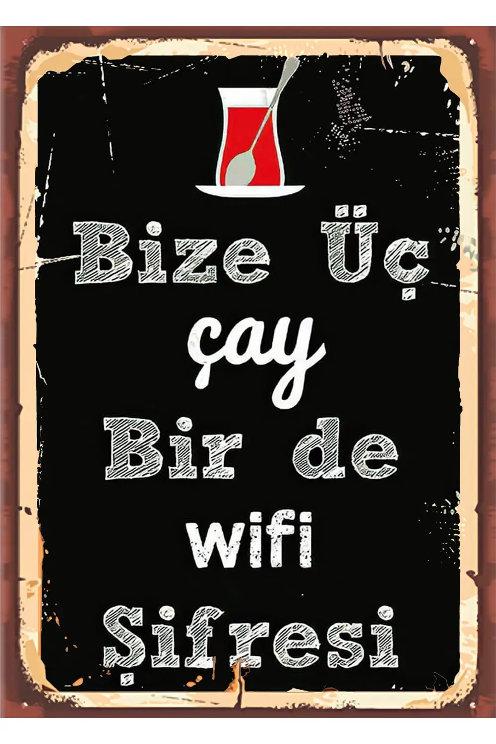 Sekiz ( 8 ) Parça Çay Set Ahşap Poster
